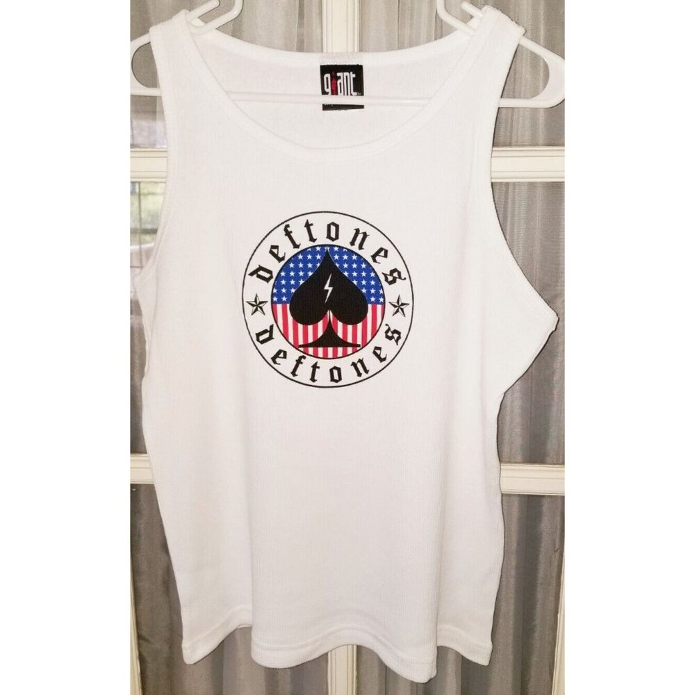 Vintage DEFTONES -Tank Top Rock T-Shirt vintage MENS L-XL White